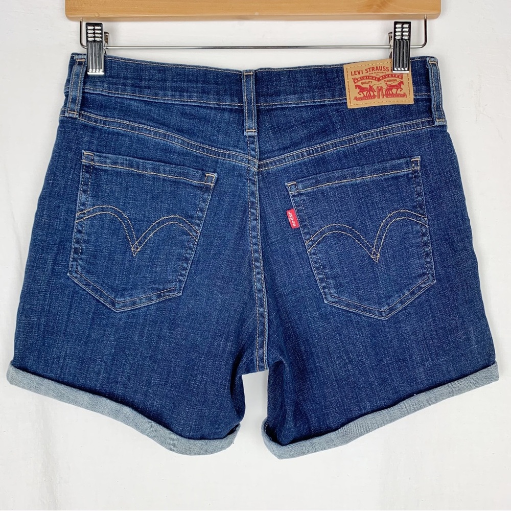 Levi’s Mid Length Denim Shorts Dark Wash size 27 - Picture 3 of 11